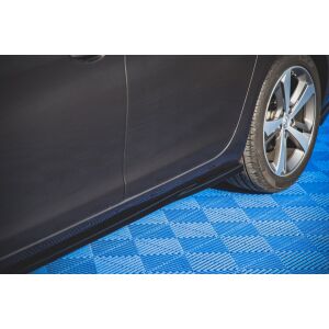 Maxton Design Seitenschweller Ansatz für Peugeot 308 Mk2 Facelift schwarz Hochglanz