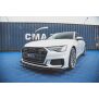 Maxton Design Front Ansatz V.3 / V3 für Audi A6 S-Line / S6 C8  schwarz Hochglanz