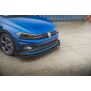 Maxton Design Robuste Racing Front Ansatz für passend +Flaps für Volkswagen Polo GTI Mk6 schwarz Hochglanz