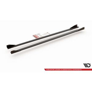 Maxton Design Robuste Racing Seitenschweller Ansatz für für + Flaps Volkswagen Polo GTI Mk6 schwarz Hochglanz