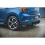 Maxton Design Robuste Racing Heckdiffusor Ansatz +Flaps für Volkswagen Polo GTI Mk6 schwarz Hochglanz