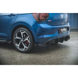 Maxton Design Hintere Seiten Flaps für Volkswagen Polo GTI Mk6 schwarz Hochglanz