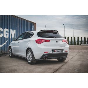 Maxton Design Heck Ansatz Flaps Diffusor V.1 / V1 für Alfa Romeo Giulietta Facelift schwarz Hochglanz