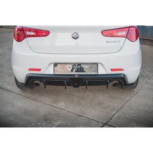 Maxton Design Heckdiffusor Ansatz für Alfa Romeo Giulietta Facelift (Auspuff On Beiden Seiten Version)