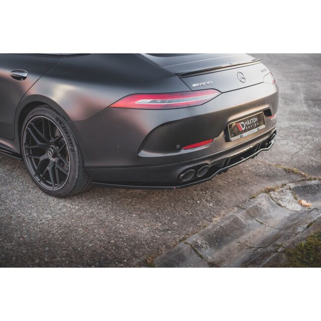 Maxton Design Mittlerer Heckdiffusor Ansatz DTM Look für Mercedes-AMG 53 4 Door Coupe schwarz Hochglanz