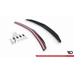 Maxton Design Spoiler CAP für Mercedes-Benz E63 AMG / AMG-Line Limousine W212 Facelift schwarz Hochglanz