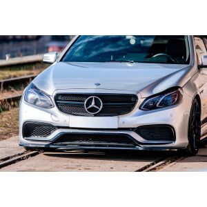 Maxton Design Front Ansatz für Mercedes-Benz E63 AMG Limousine W212 Facelift schwarz Hochglanz