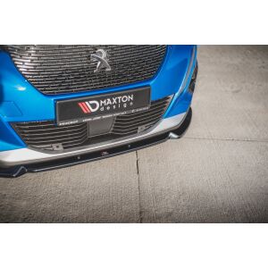 Maxton Design Front Ansatz V.1 / V1 für Peugeot 2008 Mk2 schwarz Hochglanz