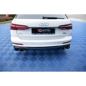 Maxton Design Heckdiffusor Ansatz für + Endschalldampfer Sportauspuff Attrappe Audi A6 C8 S-Line