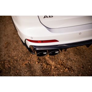 Maxton Design Heckdiffusor Ansatz für + Endschalldampfer Sportauspuff Attrappe Audi A6 C8 S-Line