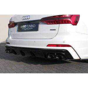 Maxton Design Heckdiffusor Ansatz für + Endschalldampfer Sportauspuff Attrappe Audi A6 C8 S-Line