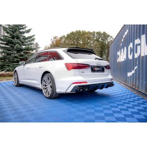 Maxton Design Heckdiffusor Ansatz für + Endschalldampfer Sportauspuff Attrappe Audi A6 C8 S-Line