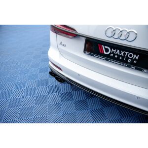 Maxton Design Heckdiffusor Ansatz für + Endschalldampfer Sportauspuff Attrappe Audi A6 C8 S-Line