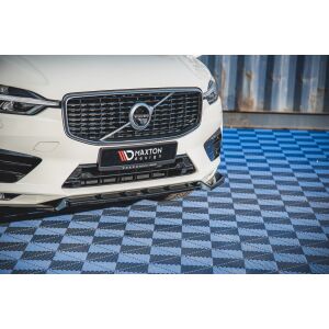 Maxton Design Front Ansatz V.2 / V2 für Volvo XC60 Mk2 R-Design schwarz Hochglanz