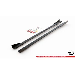 Maxton Design Robuste Racing Seitenschweller Ansatz für für + Flaps Toyota GR Yaris Mk4  schwarz Hochglanz