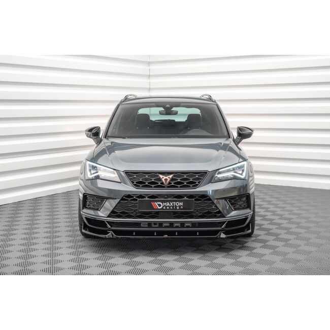 Maxton Design Front Ansatz V.1 / V1 für Cupra Ateca schwarz Hochglanz
