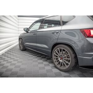 Maxton Design Seitenschweller Ansatz für Cupra Ateca schwarz Hochglanz
