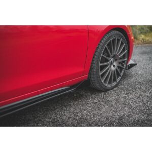 Maxton Design Robuste Racing Seitenschweller Ansatz für für + Flaps Volkswagen Golf GTI Mk6  schwarz Hochglanz