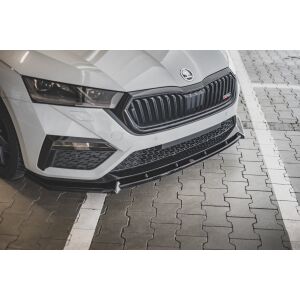 Maxton Design Front Ansatz V.1 / V1 für Skoda Octavia RS Mk4 schwarz Hochglanz