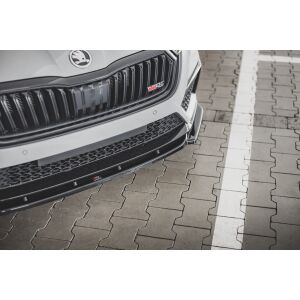 Maxton Design Front Ansatz V.3 / V3 für Skoda Octavia RS Mk4 schwarz Hochglanz