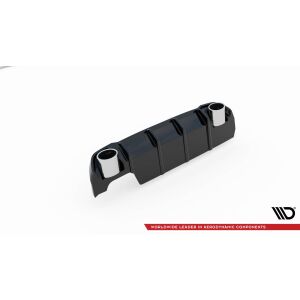 Maxton Design Heckdiffusor Ansatz für + Endschalldampfer Sportauspuff Attrappe Peugeot 308 SW Mk2 Facelift