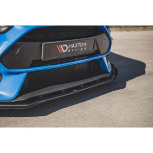 Maxton Design Robuste Racing Front Ansatz für passend +Flaps für Ford Focus RS Mk3 schwarz Hochglanz
