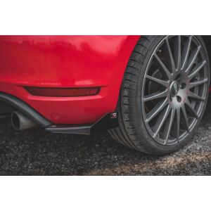 Maxton Design Robuste Racing Heck Ansatz Flaps Diffusor +Flaps für Volkswagen Golf GTI Mk6 schwarz Hochglanz