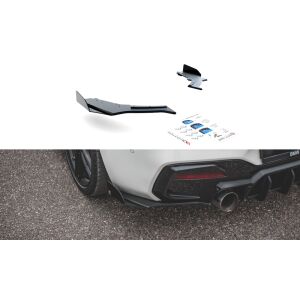 Maxton Design Robuste Racing Heck Ansatz Flaps Diffusor V.3 / V3 +Flaps für BMW 1er M140i  schwarz Hochglanz