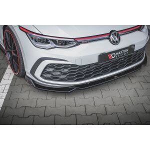 Maxton Design Front Ansatz +Flaps für V.2 / V2 Volkswagen Golf 8 GTI