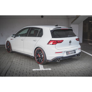 Maxton Design Heck Ansatz Flaps Diffusor +Flaps für V.2 / V2 Volkswagen Golf 8 GTI