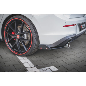 Maxton Design Heck Ansatz Flaps Diffusor +Flaps für V.2 / V2 Volkswagen Golf 8 GTI