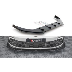 Maxton Design Robuste Racing Front Ansatz für passend +Flaps für Volkswagen Golf 8 GTI schwarz Hochglanz