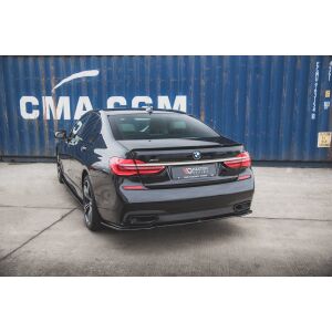 Maxton Design Mittlerer Heckdiffusor Ansatz für BMW 7 M-Paket G11 schwarz Hochglanz