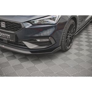 Maxton Design Front Ansatz V.3 / V3 für Seat Leon FR Mk4 schwarz Hochglanz