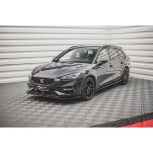 Maxton Design Front Ansatz V.3 / V3 für Seat Leon FR Mk4 schwarz Hochglanz
