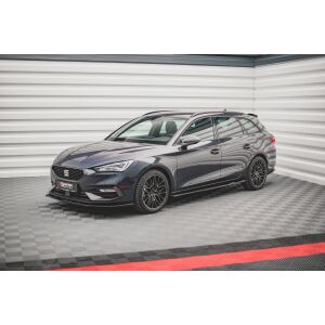 Maxton Design Seitenschweller Ansatz für V.1 / V1 für Seat Leon FR Mk4 / Cupra Leon  schwarz Hochglanz