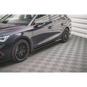 Maxton Design Seitenschweller Ansatz für V.2 / V2 für Seat Leon FR Mk4 / Cupra Leon  schwarz Hochglanz