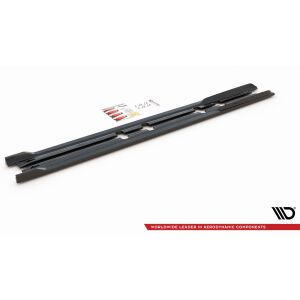 Maxton Design Seitenschweller Ansatz für V.2 / V2 für Seat Leon FR Mk4 / Cupra Leon  schwarz Hochglanz