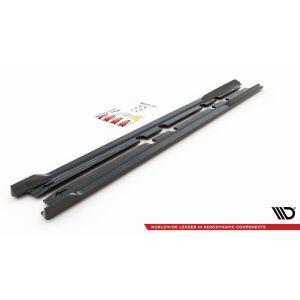 Maxton Design Seitenschweller Ansatz für V.2 / V2 für Seat Leon FR Mk4 / Cupra Leon  schwarz Hochglanz
