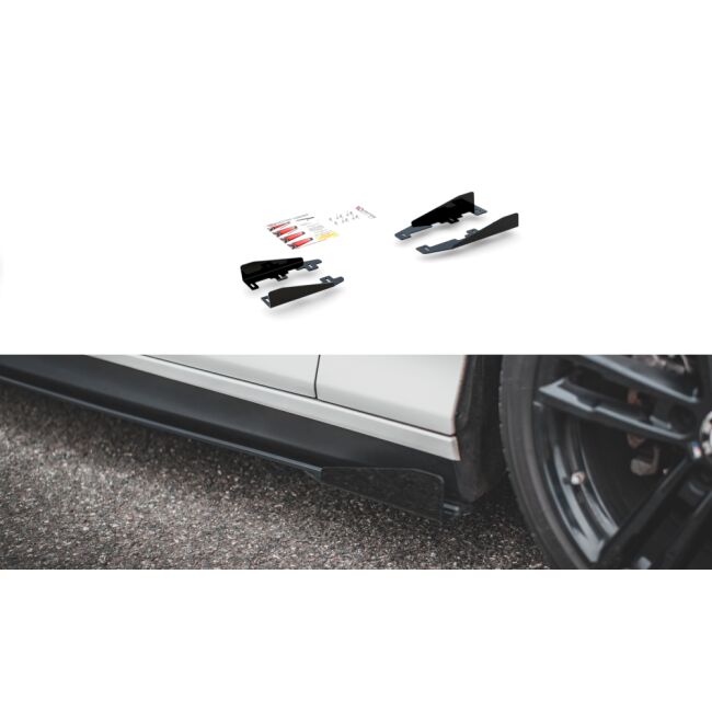 Maxton Design Side Flaps BMW 1er F20 M135i / M140i / M-Paket schwarz Hochglanz
