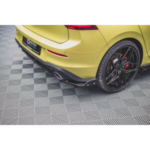 Maxton Design Heck Ansatz Flaps Diffusor +Flaps für V.1 / V1 Volkswagen Golf 8 GTI Clubsport