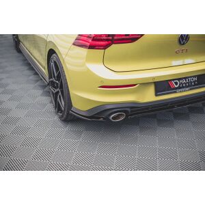 Maxton Design Heck Ansatz Flaps Diffusor V.2 / V2 für Volkswagen Golf 8 GTI Clubsport schwarz Hochglanz