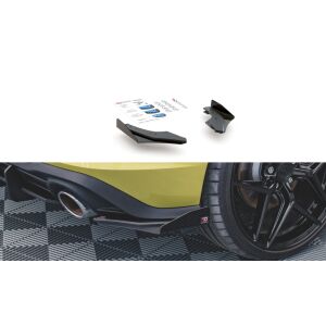 Maxton Design Robuste Racing Heck Ansatz Flaps Diffusor +Flaps für Volkswagen Golf 8 GTI Clubsport schwarz Hochglanz