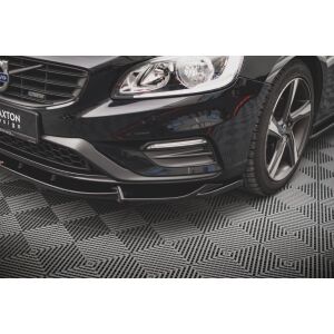 Maxton Design Front Ansatz V.1 / V1 für Volvo S60 R-Design Mk2 schwarz Hochglanz