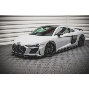 Maxton Design Seitenschweller Ansatz für Audi R8 Mk2 Facelift schwarz Hochglanz