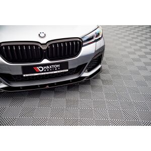 Maxton Design Front Ansatz V.2 / V2 für BMW 5er G30 Facelift M-Paket schwarz Hochglanz