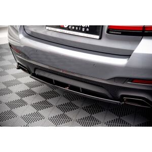 Maxton Design Mittlerer Heckdiffusor Ansatz für BMW 5er G30 Facelift M-Paket schwarz Hochglanz