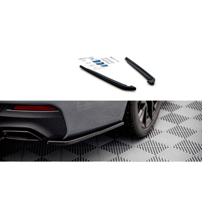 Maxton Design Heck Ansatz Flaps Diffusor für BMW 5er G30 Facelift M-Paket schwarz Hochglanz