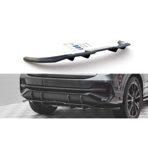 Maxton Design Mittlerer Heckdiffusor Ansatz DTM Look für Audi Q3 Sportback S-Line schwarz Hochglanz