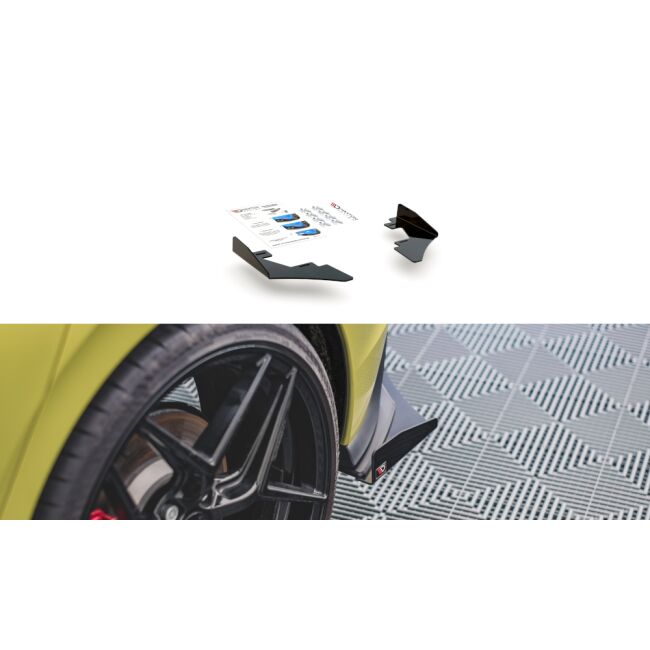 Maxton Design Hintere Seiten Flaps für Volkswagen Golf 8 GTI Clubsport schwarz Hochglanz